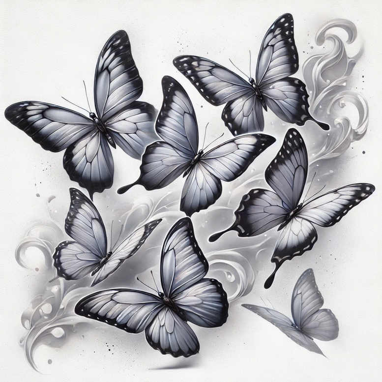 butterflies-moths-dragonflies tattoo design ideas meditative essential for calf