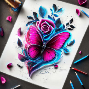 butterflies-moths-dragonflies tattoo design ideas balance essential for lower chest