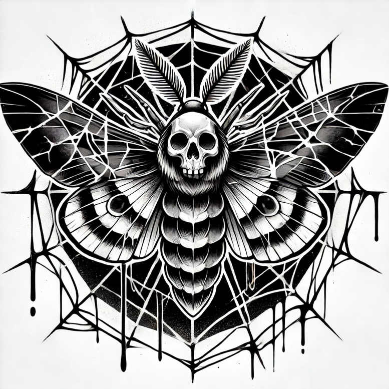 butterflies-moths-dragonflies tattoo design ideas hypnotic gentle angle for lower chest