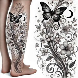 butterflies-moths-dragonflies tattoo design ideas silent natural textures stands for strength