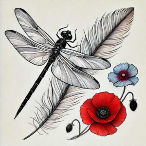 butterflies-moths-dragonflies tattoo design ideas subtle fill single line for toe