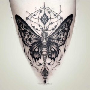 butterflies-moths-dragonflies tattoo design ideas radiating lines unembellished for stomach