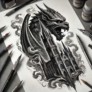 fortress-walls-void-sharp-focus – tattoo design ideas free ai generated – Gallery: castles-inkby-ai