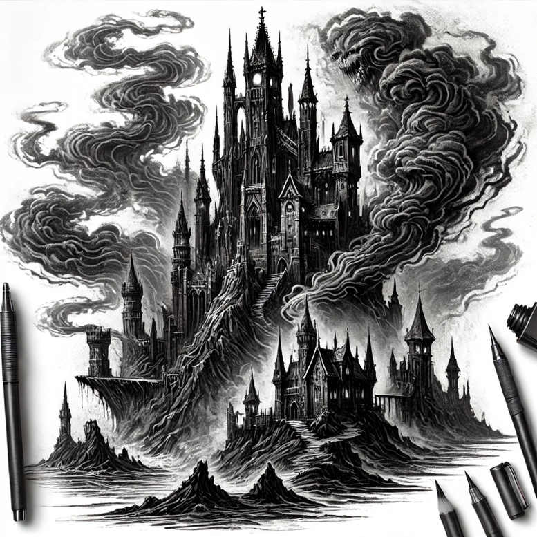 castles tattoo design ideas textural detail stone steps for forearm