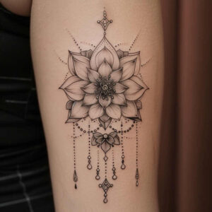 delicate-band-crisp-outline-for-lower-back – tattoo design ideas free ai generated – Gallery: chains-inkby-ai