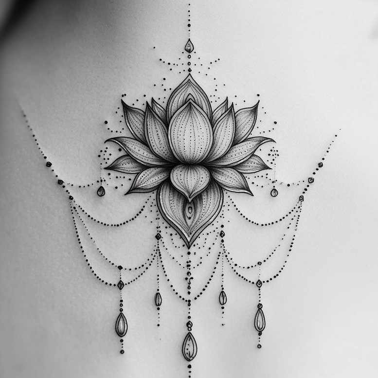 thin-links-mini-geometry-for-ribs – tattoo design ideas free ai generated – Gallery: chains-inkby-ai
