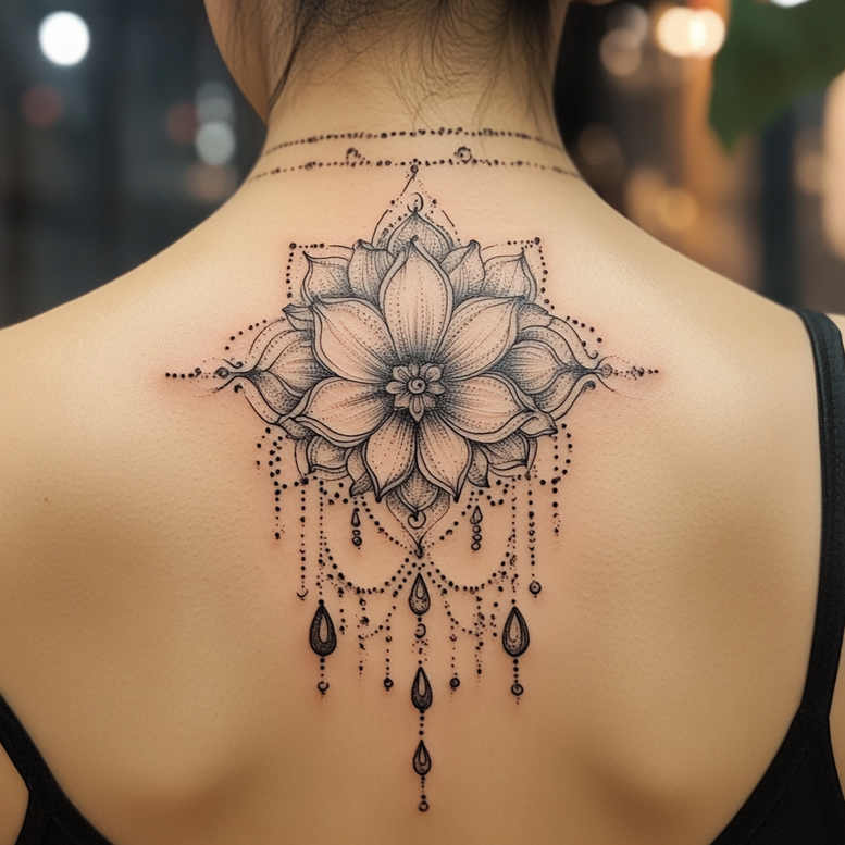 delicate-band – tattoo design ideas free ai generated – quiet – for-lower-chest – Gallery: chains-inkby-ai