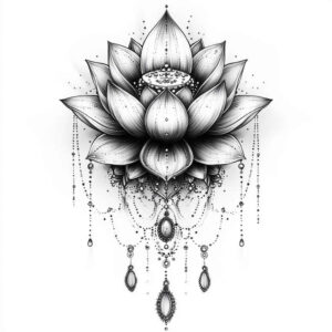 fine-line-chain – tattoo design ideas free ai generated – elegant – for-lower-chest – Gallery: chains-inkby-ai