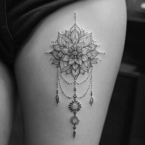 jewelry-chain – tattoo design ideas free ai generated – few-strokes – for-upper-back – Gallery: chains-inkby-ai