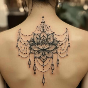 chains tattoo design ideas quiet strong connection for shoulder blade