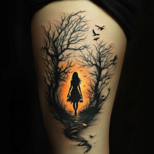 iconic-figure-subtle-gradients-bare – tattoo design ideas free ai generated – Gallery: characters-inkby-ai