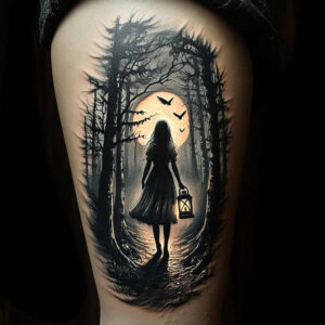 figure-in-motion-deep-shadows-pristine – tattoo design ideas free ai generated – Gallery: characters-inkby-ai
