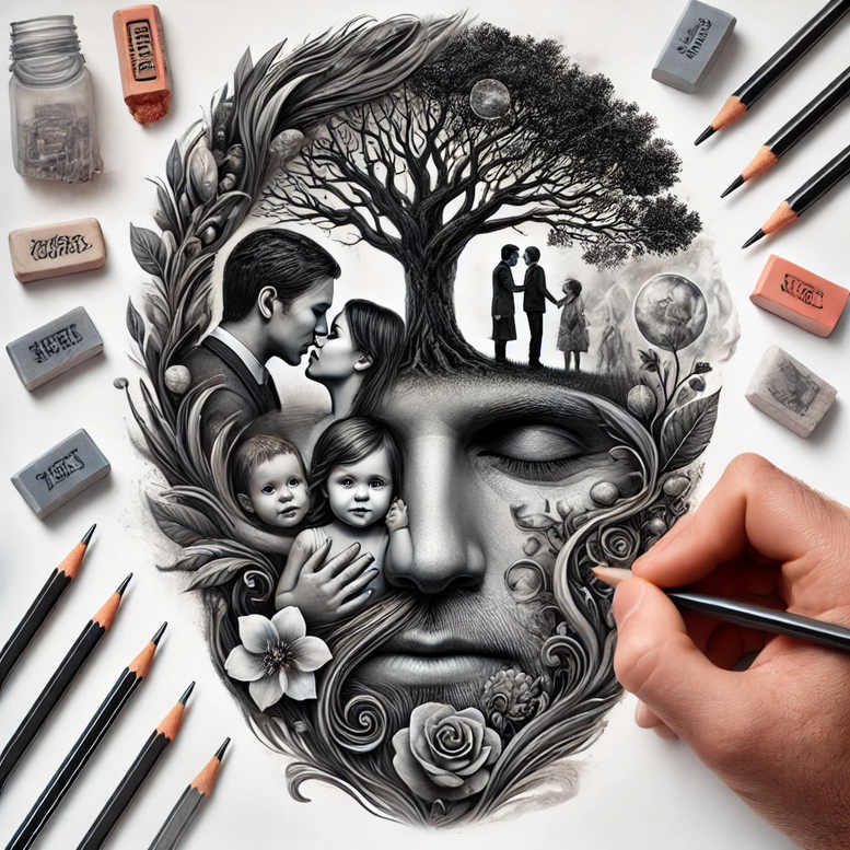 characters tattoo design ideas Realism soft contrast costume design resilience and power
