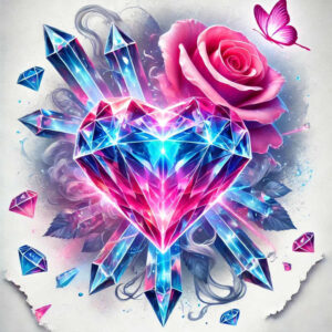 diamond-shine – tattoo design ideas free ai generated – realism-fine-lines – for-upper-chest – Gallery: crowns-and-diamonds-inkby-ai