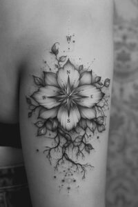 calm-design – tattoo design ideas free ai generated – basic – for-wrist – Gallery: delicate-flowers-inkby-ai