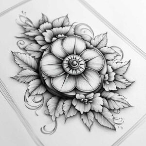 delicate-ink – tattoo design ideas free ai generated – minimalist-script – for-upper-chest – Gallery: delicate-flowers-inkby-ai