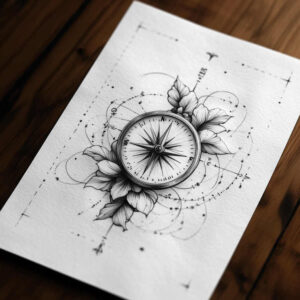 ethereal-tattoo – tattoo design ideas free ai generated – micro-tattoo – for-back-shoulder – Gallery: delicate-flowers-inkby-ai