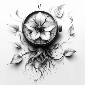 floral-accents – tattoo design ideas free ai generated – refined – for-upper-back – Gallery: delicate-flowers-inkby-ai