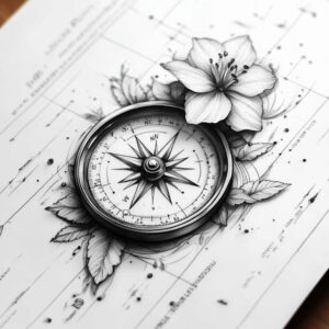 minimalist-tattoo – tattoo design ideas free ai generated – clean-lines – for-knee – Gallery: delicate-flowers-inkby-ai