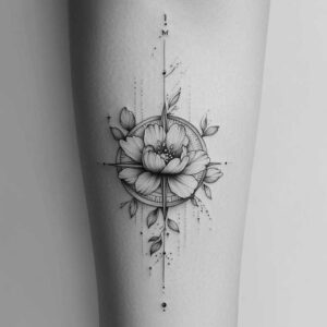 organic-shape – tattoo design ideas free ai generated – lightweight – for-stomach – Gallery: delicate-flowers-inkby-ai