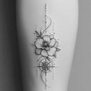 subtle-lines – tattoo design ideas free ai generated – concise – for-wrist – Gallery: delicate-flowers-inkby-ai