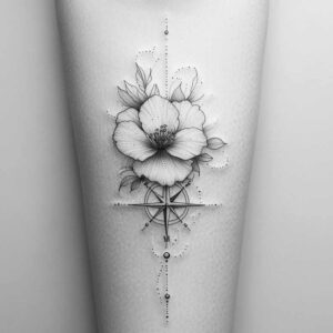 subtle-tattoo – tattoo design ideas free ai generated – unadorned – for-biceps – Gallery: delicate-flowers-inkby-ai