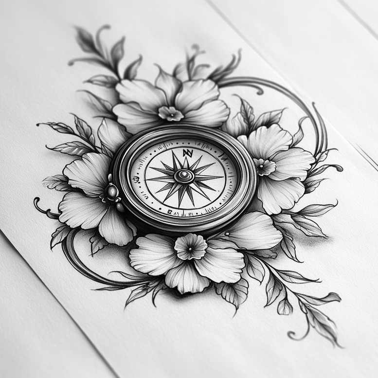 delicate-flowers tattoo design ideas outline only airy composition for lower arm