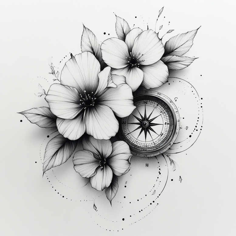 delicate-flowers tattoo design ideas minimalist script detailed veins for shoulder