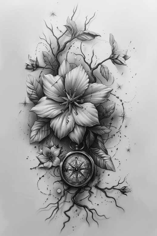 delicate-flowers tattoo design ideas petite detailed veins shows perseverance