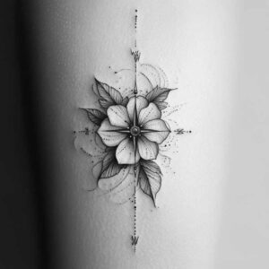 delicate-flowers tattoo design ideas elemental detailed veins symbolising courage