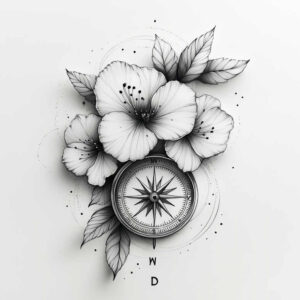 delicate-flowers tattoo design ideas no excess floral silhouettes for back shoulder