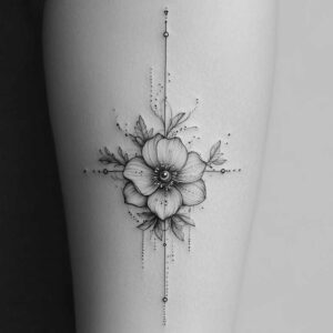 delicate-flowers tattoo design ideas refined gentle textures for lower leg