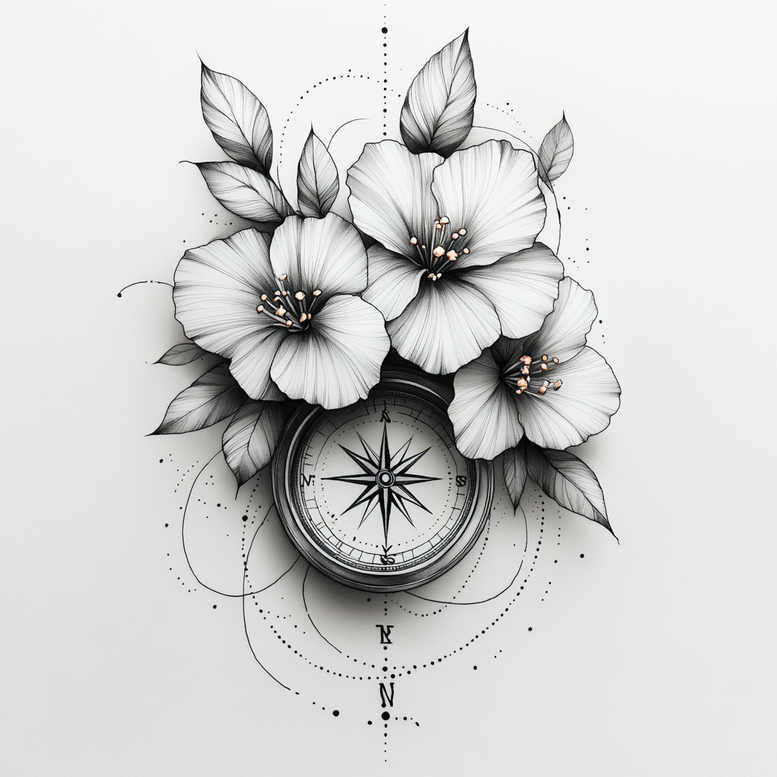 delicate-flowers tattoo design ideas uncluttered graceful meaning strength