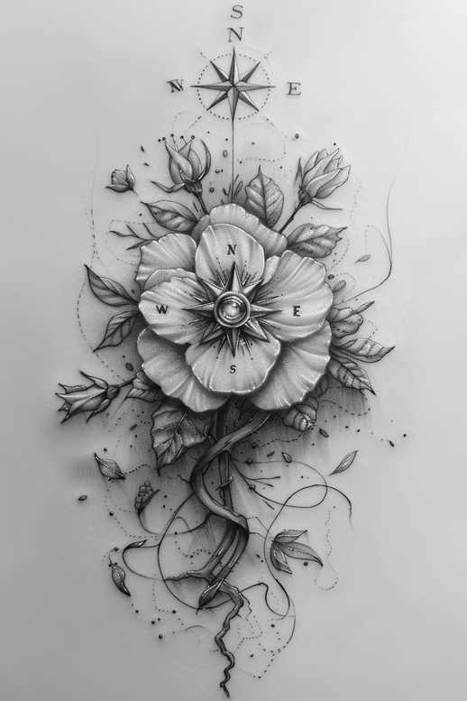 delicate-flowers tattoo design ideas essential lines minimalist for neck