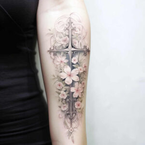 delicate-flowers tattoo design ideas airy touch natural beauty for stomach