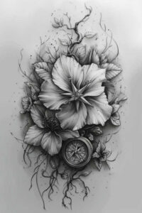 delicate-flowers tattoo design ideas petite subtle shading represents perseverance
