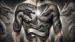 dragon-spirit – tattoo design ideas free ai generated – shadow – for-toe – Gallery: dragons-inkby-ai