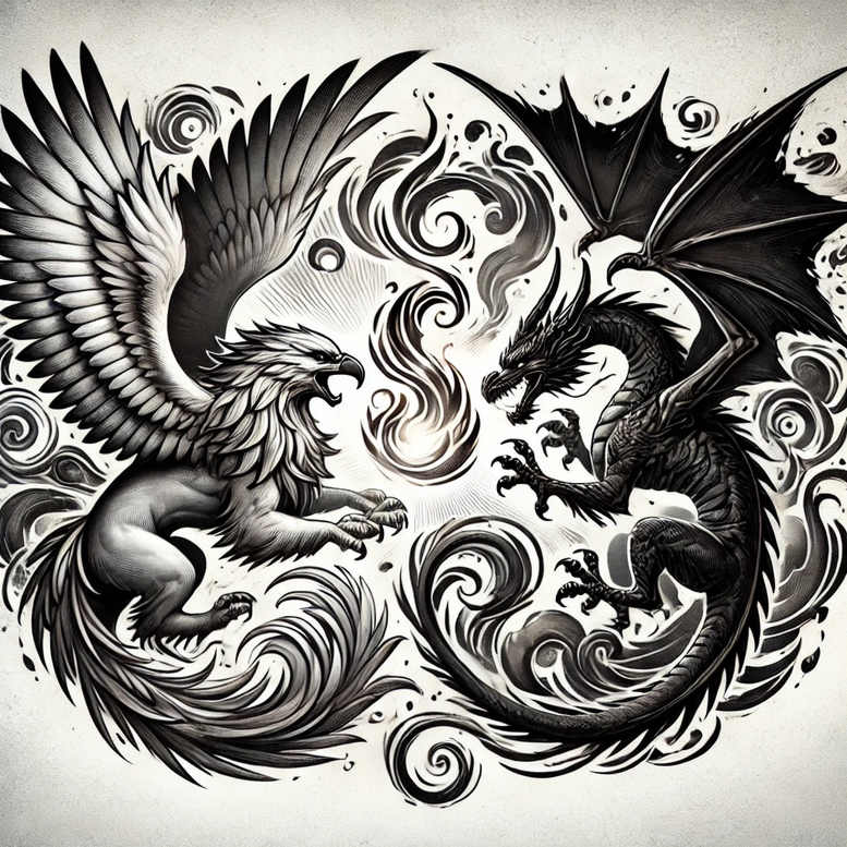 dragons tattoo design ideas bright color ancient resilience and power