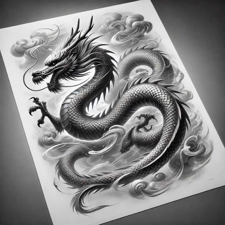 dragons tattoo design ideas expressive color fantasy for foot