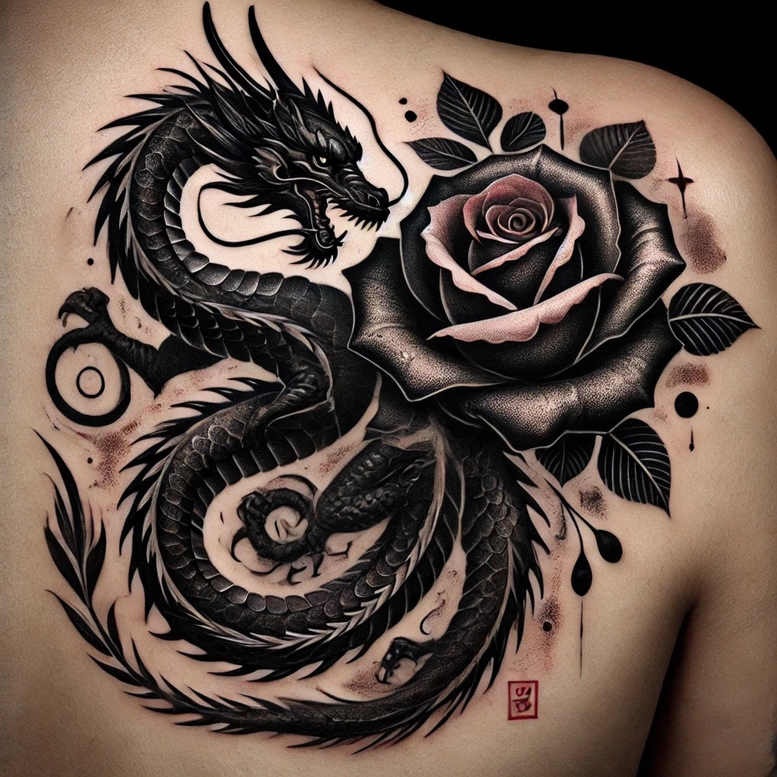 dragons tattoo design ideas refined lines mythical determination and power