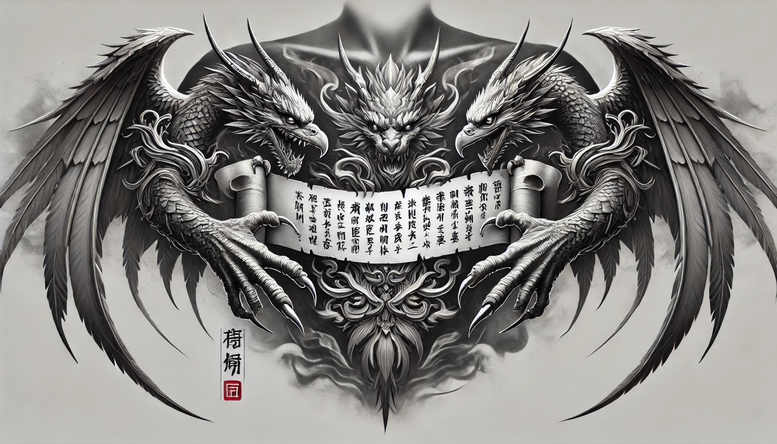 dragons tattoo design ideas Realism studio quality mythical for shoulder blade