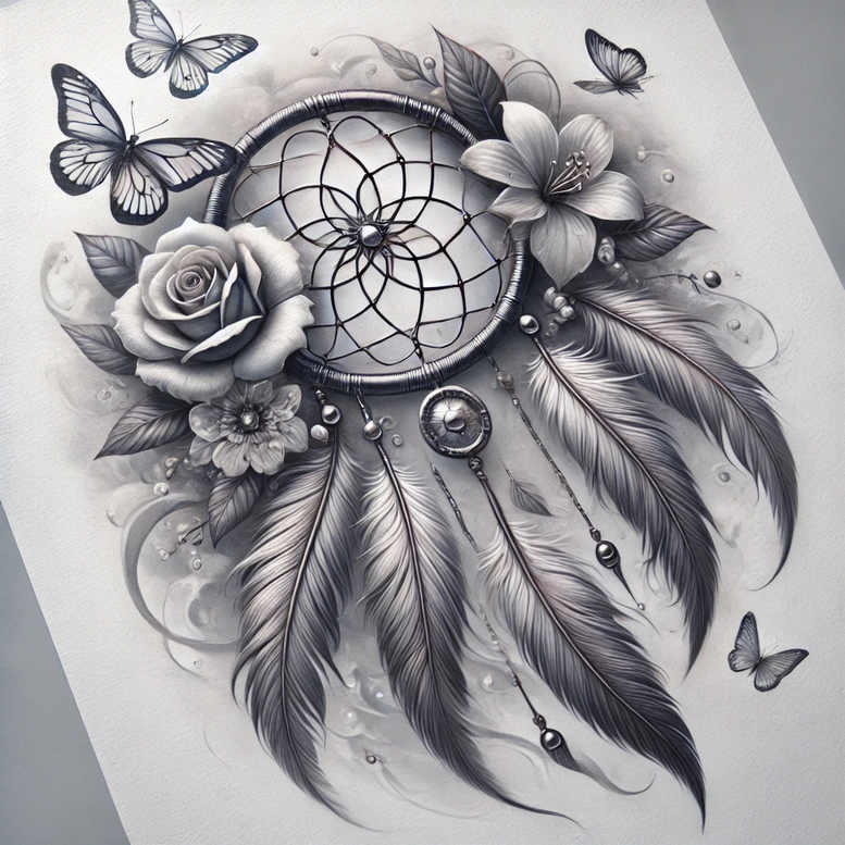 dreamcatchers tattoo design ideas concise light shading embodying endurance