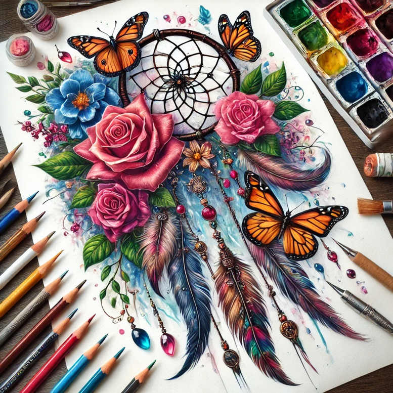 dreamcatchers tattoo design ideas simple dot protective for upper thigh