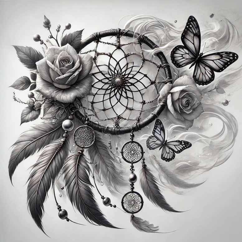 dreamcatchers tattoo design ideas clear-cut soft lines for elbow