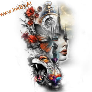 dynamic-tattoo-design-realistic-perspective-abyss – tattoo design ideas free ai generated – Gallery: duze-inkby-ai