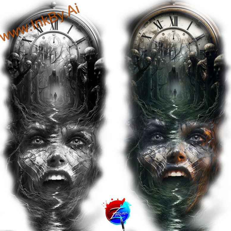 abstract-tattoo-design-realistic-structure-sinister – tattoo design ideas free ai generated – Gallery: duze-inkby-ai