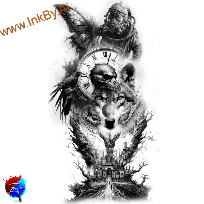 thematic-tattoo-design-tattoo-reflection-mystic-darkness – tattoo design ideas free ai generated – Gallery: duze-inkby-ai
