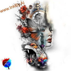 decorative-tattoo-design-refined-lines-ghostly – tattoo design ideas free ai generated – Gallery: duze-inkby-ai