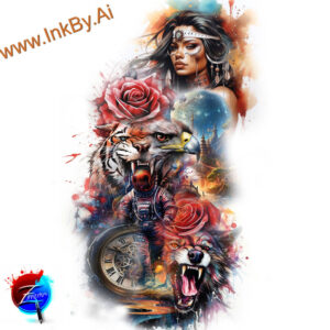 symmetrical-tattoo-design-illusion-of-depth-gloomy – tattoo design ideas free ai generated – Gallery: duze-inkby-ai