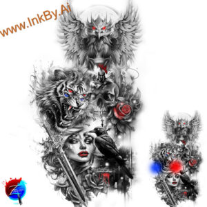 geometric-tattoo-design-high-fidelity-creepy – tattoo design ideas free ai generated – Gallery: duze-inkby-ai